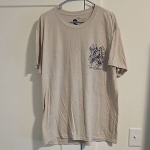 Beige Short-Sleeve Graphic Pocket Tee